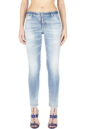 Dsquared2 Dames, Jeans, Blauw, Maat: 2XS Katoen