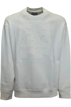 Emporio Armani Heren, Sweatshirts & Hoodies, Wit, Maat: L Katoen