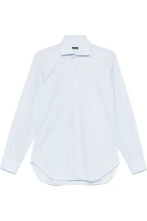 BARBA Heren, Overhemden, Blauw, Maat: 5XL Katoen