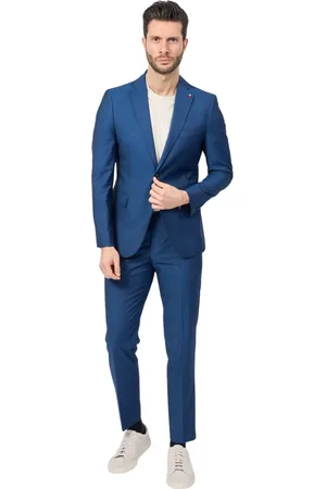 MULISH Heren, Pakken, Blauw, Maat: S