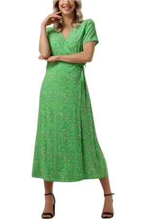 Object Dames, Jurken, Groen, Maat: XS Viscose