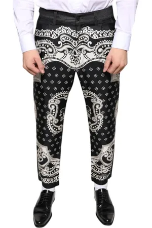 Dolce & Gabbana Heren, Broeken, Zwart, Maat: M Zijde