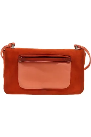 Prada Dames, Pre-owned, Oranje, Maat: ONE Size Suède