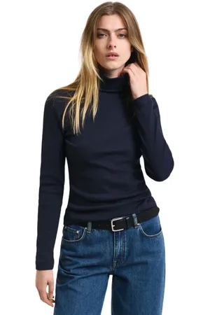 GANT Dames, Truien, Blauw, Maat: XL Katoen