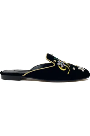 Dolce & Gabbana Dames, Schoenen, Zwart, Maat: 35 EU Velours