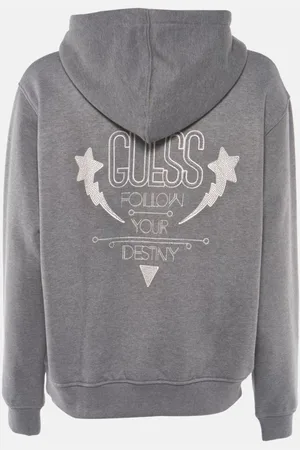 Guess Heren, Sweatshirts & Hoodies, Grijs, Maat: M Katoen