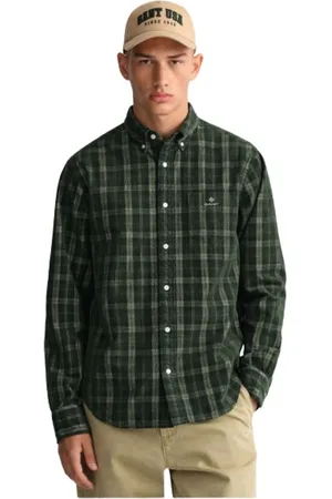 GANT Heren, Overhemden, Groen, Maat: M Velours