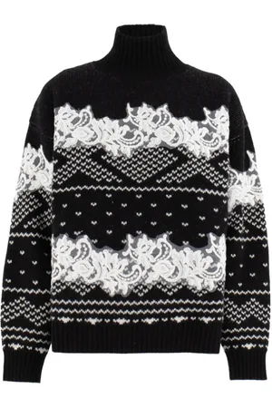 ERMANNO SCERVINO Dames, Truien, Zwart, Maat: S Wol