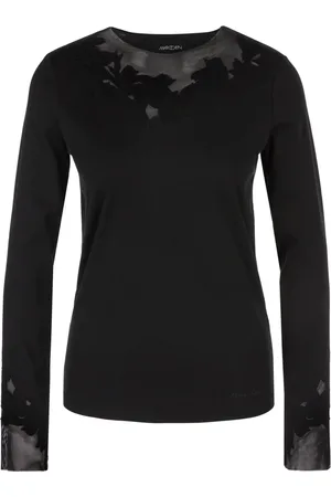 Marc Cain Dames, Tops, Zwart, Maat: S Katoen