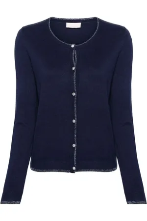 Liu Jo Dames, Truien, Blauw, Maat: S Viscose