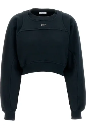 OFF-WHITE Dames, Sweatshirts & Hoodies, Blauw, Maat: S Katoen