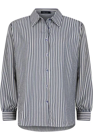 Ydence Dames, Blouses & Shirts, Blauw, Maat: XS