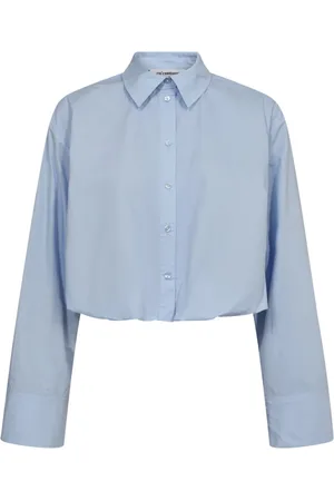 Co`Couture Dames, Blouses & Shirts, Blauw, Maat: L Katoen