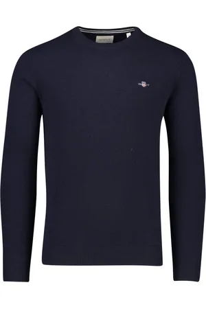 GANT Heren, Truien, Blauw, Maat: XL Wol