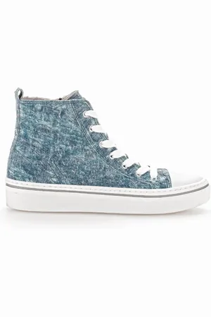Gabor Dames, Schoenen, Blauw, Maat: 40 EU Denim
