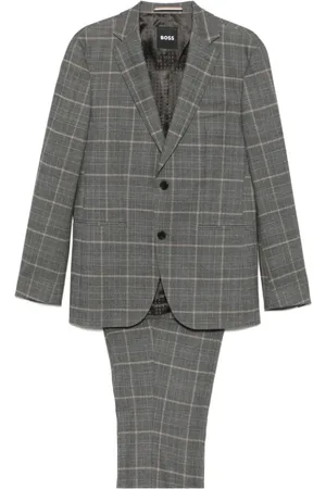 HUGO BOSS Heren, Pakken, Grijs, Maat: M Wol