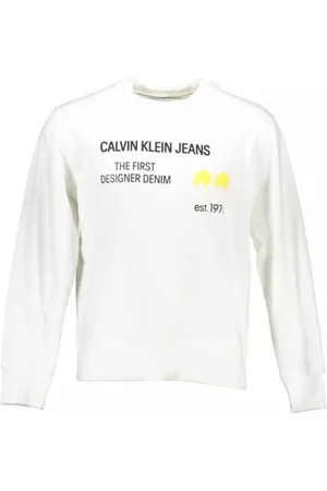 Calvin Klein Heren, Sweatshirts & Hoodies, Wit, Maat: XL Katoen