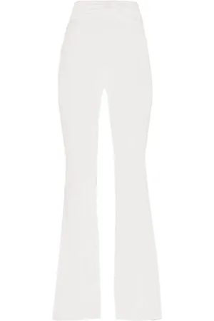 Elisabetta Franchi Dames, Broeken, Wit, Maat: S Poliester
