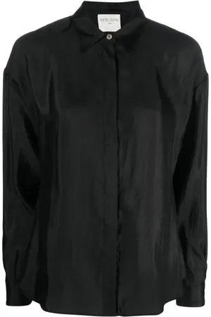 FORTE FORTE Dames, Blouses & Shirts, Zwart, Maat: XL Zijde