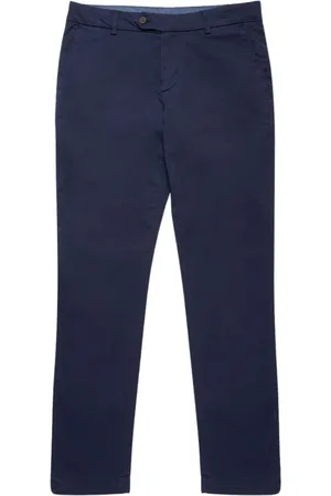 Brooks Brothers Heren, Broeken, Blauw, Maat: W36 Katoen