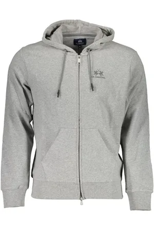 La Martina Heren, Sweatshirts & Hoodies, Grijs, Maat: 3XL Katoen