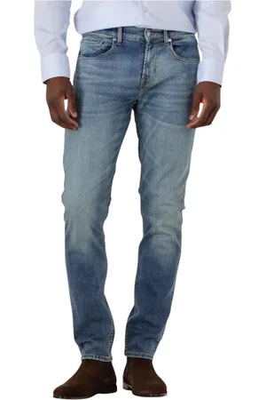 7 for all Mankind Heren, Jeans, Blauw, Maat: W36 Katoen