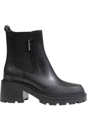 Tommy Hilfiger Dames, Schoenen, Zwart, Maat: 38 EU Leer