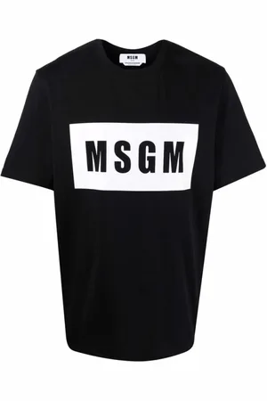 Msgm Heren, Tops, Zwart, Maat: S Katoen