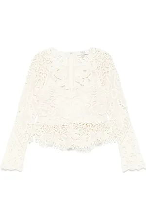 SEA Dames, Blouses & Shirts, Wit, Maat: XS