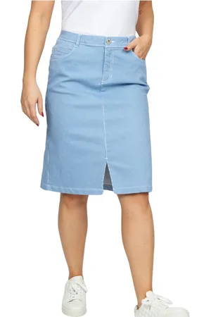 2-Biz Dames, Rokken, Blauw, Maat: XL Denim