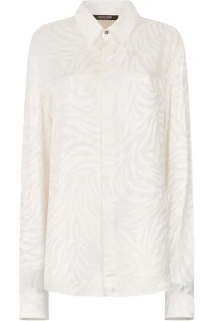 Roberto Cavalli Heren, Overhemden, Wit, Maat: L