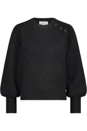 Fabienne Chapot Dames, Truien, Zwart, Maat: XL Katoen