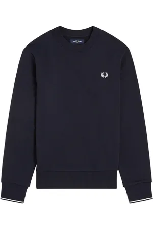 Fred Perry Heren, Sweatshirts & Hoodies, Blauw, Maat: L Katoen