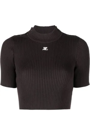Courrèges Dames, Truien, Bruin, Maat: S Viscose