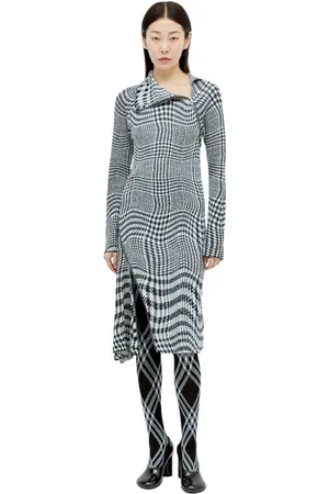 Burberry Dames, Jurken, Grijs, Maat: S Wol