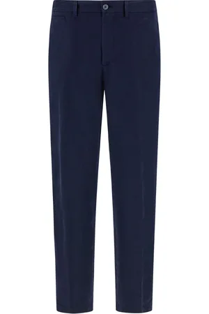 Boggi Milano Heren, Broeken, Blauw, Maat: W31 Linnen