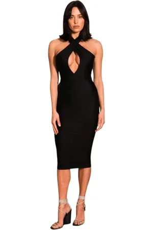 MVP Wardrobe Dames, Jurken, Zwart, Maat: XS Polyamide