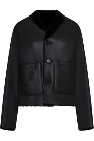 Marni Dames, Jassen, Zwart, Maat: S Leer