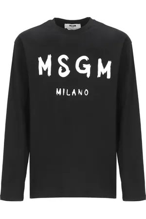 Msgm Heren, Tops, Zwart, Maat: L Katoen