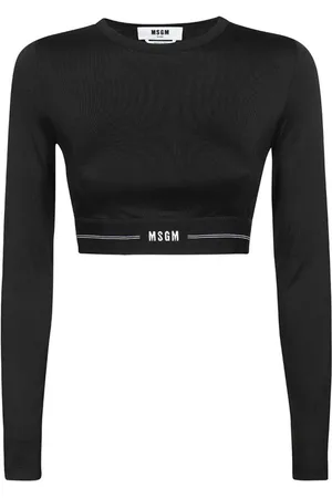 Msgm Dames, Tops, Zwart, Maat: L Polyamide