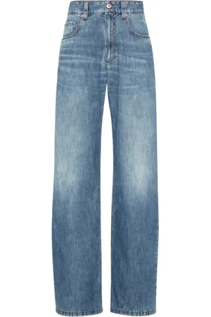 Brunello Cucinelli Dames, Jeans, Blauw, Maat: S Denim