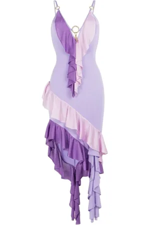 Roberto Cavalli Dames, Jurken, Paars, Maat: XS