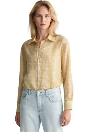 GANT Dames, Blouses & Shirts, Veelkleurig, Maat: S Katoen