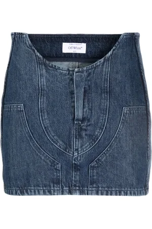 OFF-WHITE Dames, Rokken, Blauw, Maat: XS Denim