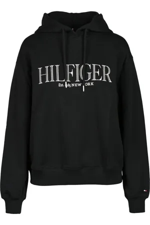 Tommy Hilfiger Dames, Sweatshirts & Hoodies, Zwart, Maat: L Katoen