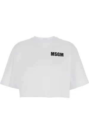 Msgm Dames, Tops, Wit, Maat: M Katoen