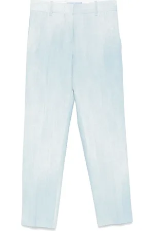 ERMANNO SCERVINO Dames, Broeken, Blauw, Maat: S Denim