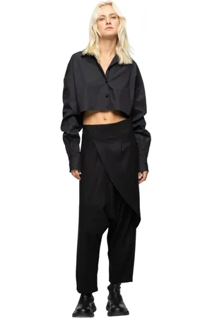 AMERICO VESPUCCI Dames, Broeken, Zwart, Maat: XS Wol