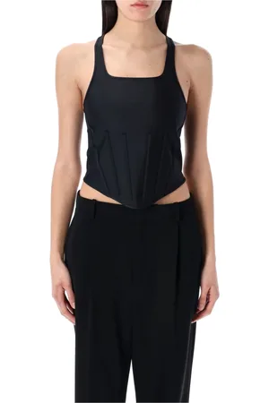 MUGLER Dames, Tops, Zwart, Maat: M Polyamide