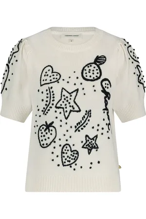 Fabienne Chapot Dames, Truien, Wit, Maat: 2XL Katoen